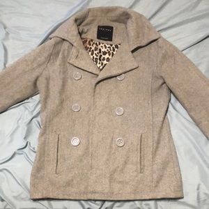 Girls M Gray Pea Coat